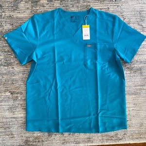 FIGS Men’s Leon Two Pocket Top - Teal XL